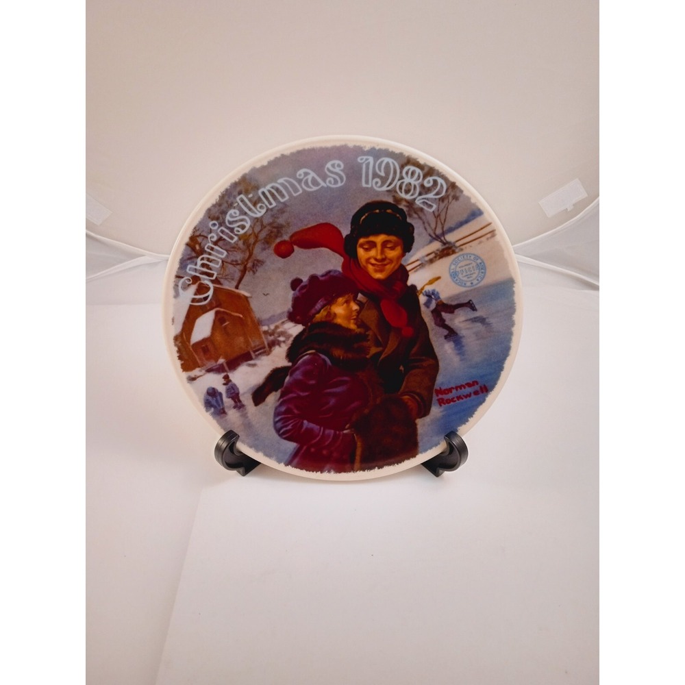 Vintage Norman Rockwell Christmas PLATE 1982 Limited Edition